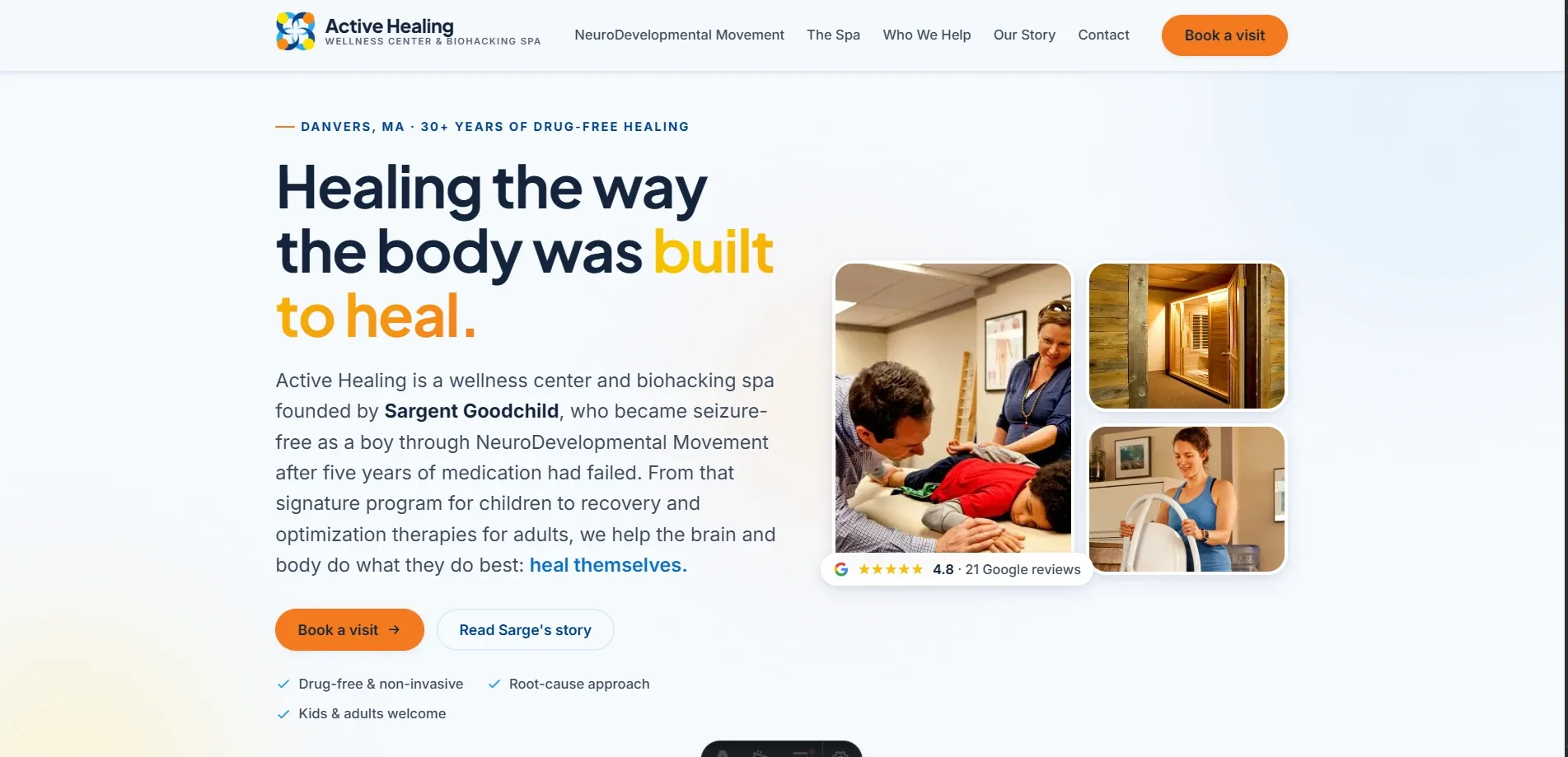 The website after the redesign
